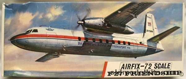 Airfix 1/72 Fokker F-27 Friendship (F27) - Third Logo Issue, 583 plastic model kit